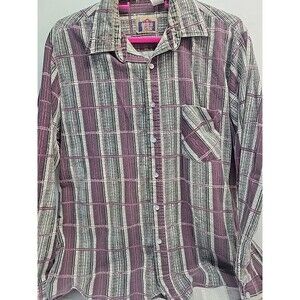 Rare Vtg American Edition Western Rodeo Workwear Button Down‎ Shirt Size L